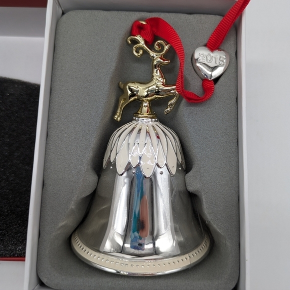 NIB Things Remembered silver 2015 deer bell - Picture 2 of 6